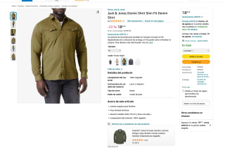 Camisa Denim Jack&Jones Slim Fit por solo 18,63€