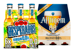 Alle Affligem 0.0% of Desperados Virgin 0.0% met 50% korting bij de Plus