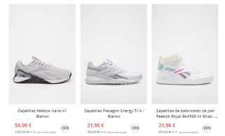 Zapatillas Reebok desde solo 7,90€ para niñ@s y adultos