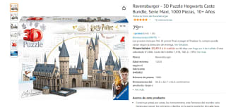 Puzzle 3D Hogwarts Harry Potter de 1000 Piezas por 79€