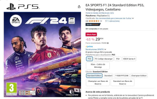 Juego PS5 EA SPORTS F1 24 Standard Edition Castellano por 28,99€