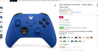 Xbox Wireless Controller Shock Blue por 47.99€