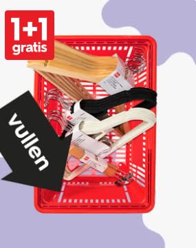 1+1 gratis op hangers en kledingopbergers bij HEMA
