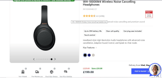 Sony WH-1000XM4 Wireless Headphones: £199