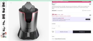 Exprimidores eléctrico de cítricos marca Tesla CJ301BX por 25,70€ (15,70€ nuevo usuario)