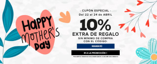 10% menos de descuento sin mínimo de compra
