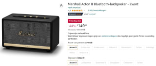 Marshall Acton II - Bluetooth Speaker - Zwart voor €149,90 bij Amazon