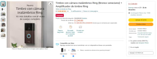 Timbre Amazon Ring 2024 + Amplificador por $1,349 en Amazon