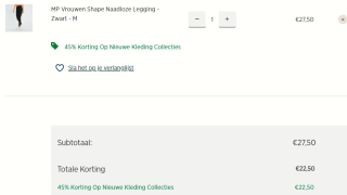 45% korting op de nieuwe collectie kleding en accessoires bij Myprotein