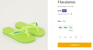 Havaianas Brasil kids slipper voor €6,50 bij de Bijenkorf