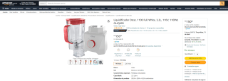 Liquidificador da Oster, modelo 1100 Full White de 3,2L - R$ 150