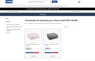 Manta 140x200cm HAGTORN a tan solo 10€