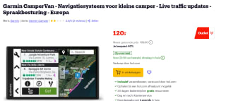 Garmin CamperVan Navigatiesysteem voor kleine camper Live traffic updates - Spraakbesturing - Europa voor €120 bij Bol.com