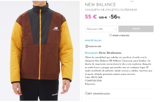 Chaqueta para Hombre New Balance ATHLETICS OUTERWEAR por 55€