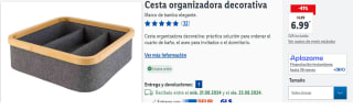 Cesta organizadora decorativa por 6.99€