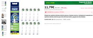 10 cabezales Oral-B Cross Action por 11,79€