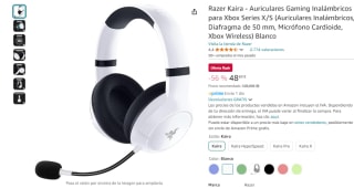 Razer Kaira Auriculares Gaming inalámbricos por 48,60€