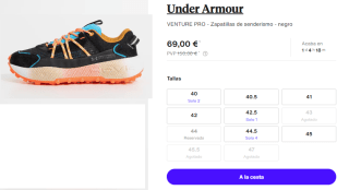 Zapatillas para Hombre Under Armour VENTURE PRO por 69€