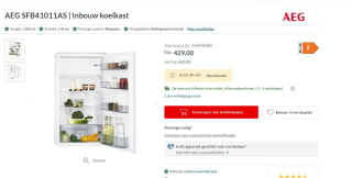 AEG Inbouw koelkast nu voor €429 bij budgetplan