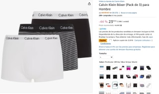 Pack 3 Boxers Calvin Klein por 20,36€ en varios colores