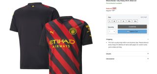 Manchester City Away Shirt 2022-23 for £33