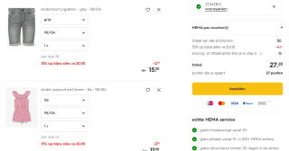 15% korting bij Hema bij besteding vanaf €20