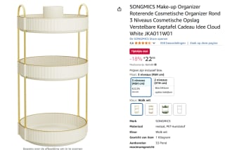 Songmics roterende make-up organizer voor €22,95 bij Amazon NL