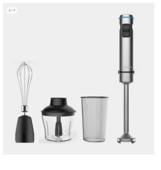 Batidora De Mano MyWave MWBTM-1500ACC Inox Pie Extra Largo 1500W con accesorios por 25.41€ (Cuenta Nueva 15.41€)