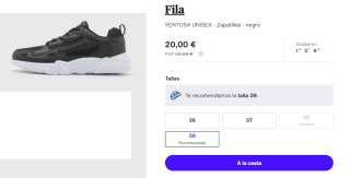 Zapatillas de Mujer Fila VENTOSA por 20€