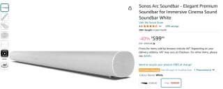 Sonos Arc soundbar (wit/zwart) voor €599 bij Amazon DE