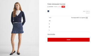 Falda estampada fruncida para Mujer por 4.99€
