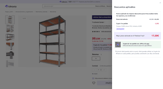 Estantería T-LoVendo metálica por 20,23€