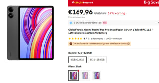 Xiaomi Redmi Pad Pro - 12.1 inch - 6GB/128GB - Graphite Grey voor €169,96 bij Aliexpress