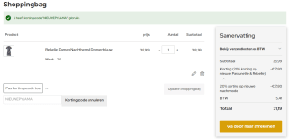 20% korting op alle nieuwe pyjama's van Rebelle en Pastunette bij Vetex