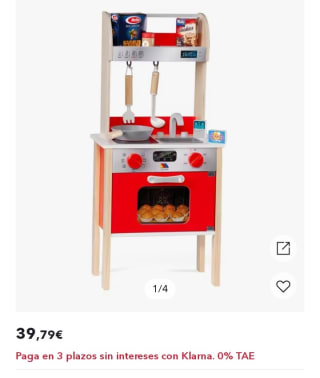 MOLTO Cocinita de Madera pir 27,85€.