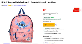 Stitch rugzak roze voor €8,75 bij bij Bol