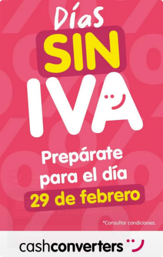 Día sin IVA Cash Converters este 29 Febrero