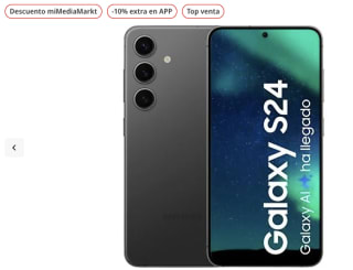 Móvil Samsung Galaxy S24 Onyx 256GB 8GB RAM 6.2" FHD+ con IA Exynos 2400, 4000 mAh Android 14 por solo 537,79€