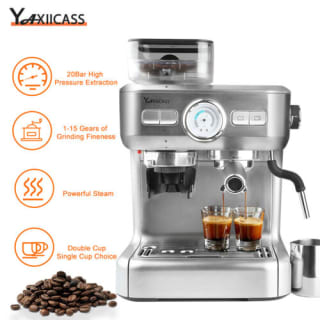 Cafetera Eléctrica Espresso profesional con molinillo de café YAXIICASS por 120,49€