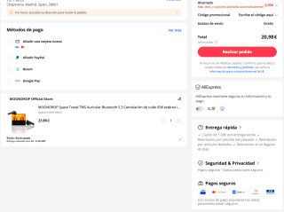 MOONDROP Space Travel TWS Auriculares Bluetooth 5.3 Cancelación de ruido por solo 20,98€