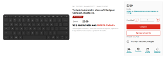 Teclado Microsoft Designer Compact a $369 en Elektra