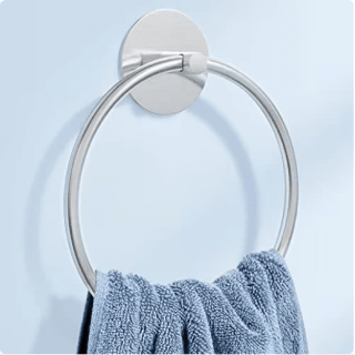 Toallero de baño plateado SUS304 por 6,99€