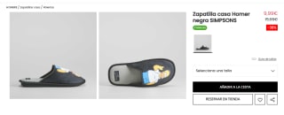 Zapatilla de casa Dragon Ball por 4,99€ y Simpsons por 9,99€