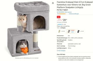 Krabpaal met 2 Huisjes voor €28,49 bij Amazon