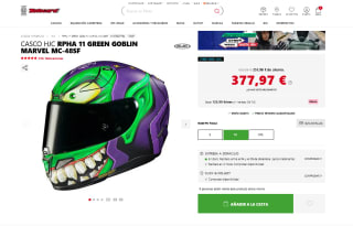 Casco HJC RPHA 11 Green Goblin Marvel MC-48SF por solo 377,97€
