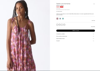 Vestido corto de tirantes por 3.99€