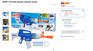 NERF Fortnite Blue Shock blaster voor €29,99 bij Smythstoys