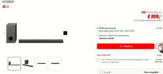 LG DS80QY 3.1.3 Dolby Atmos Soundbar voor €399 bij de MediaMarkt