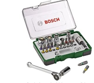 Set de puntas atornillar y carraca marca Bosch Professionnal 27 uds. por 13,99