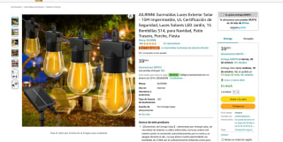 Guirnaldas de Luces de Exterior Solares 15M Impermeables por solo 19,99€